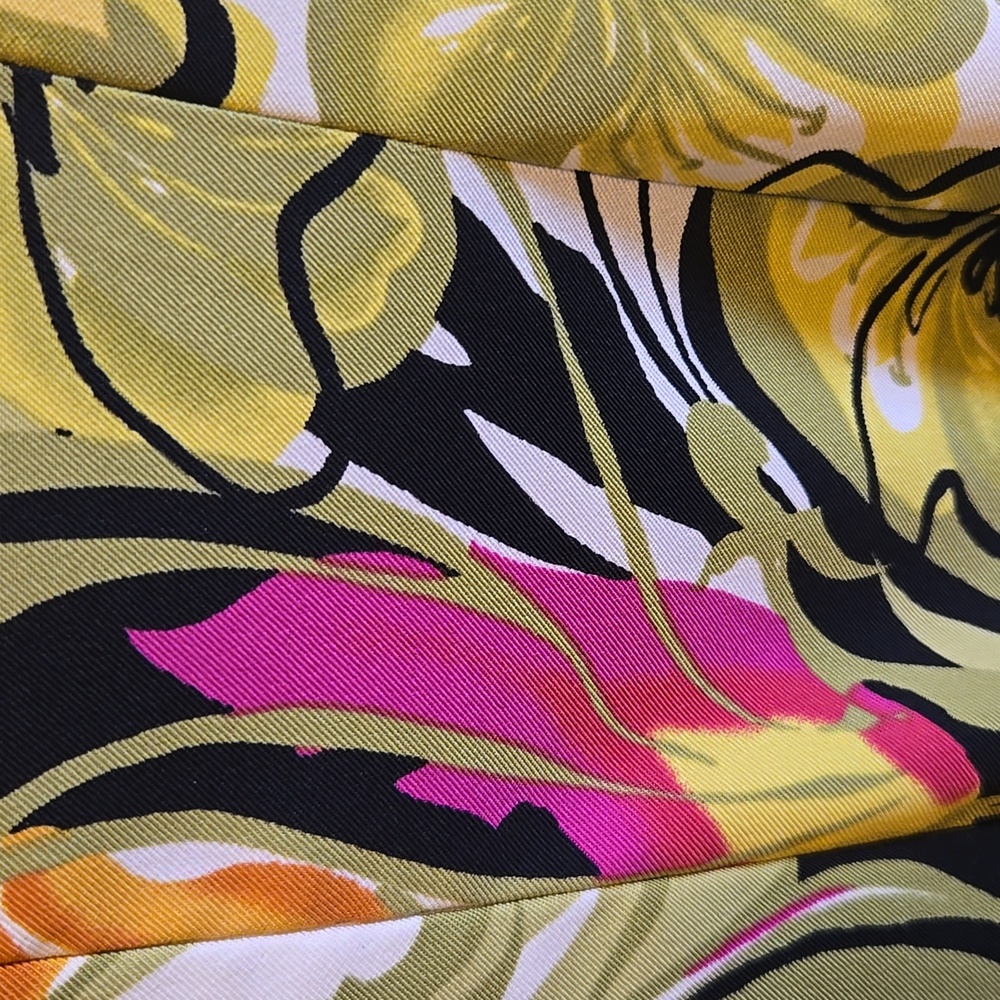Alyx-Multi colored sheath printed sleeveless dress with blk border Sz 10 NWT. - Picture 9 of 10